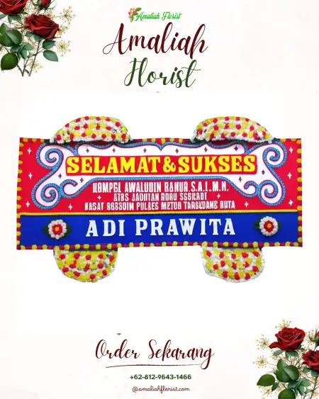 Papan Bunga Ucapan Selamat Prigen
